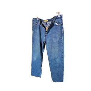 Lot Of 2 Real Ranch Workwear Jeans Mens Size 40x34 Light Wash Blue Denim Relaxed